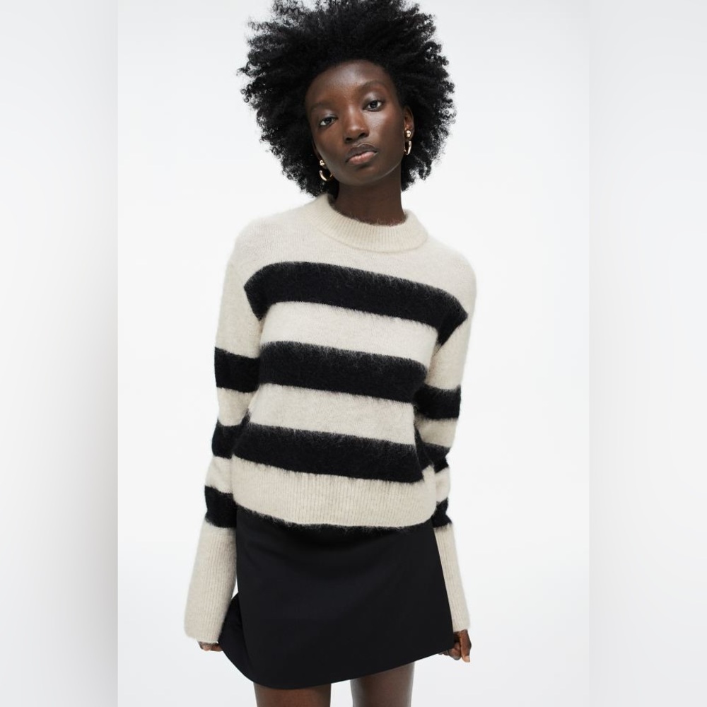 Mohair-blend Fine-knit Sweater H&M